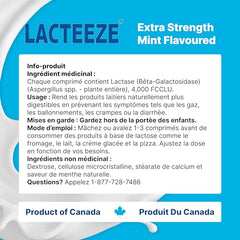 Front view of Lacteeze Extra Strength packaging
