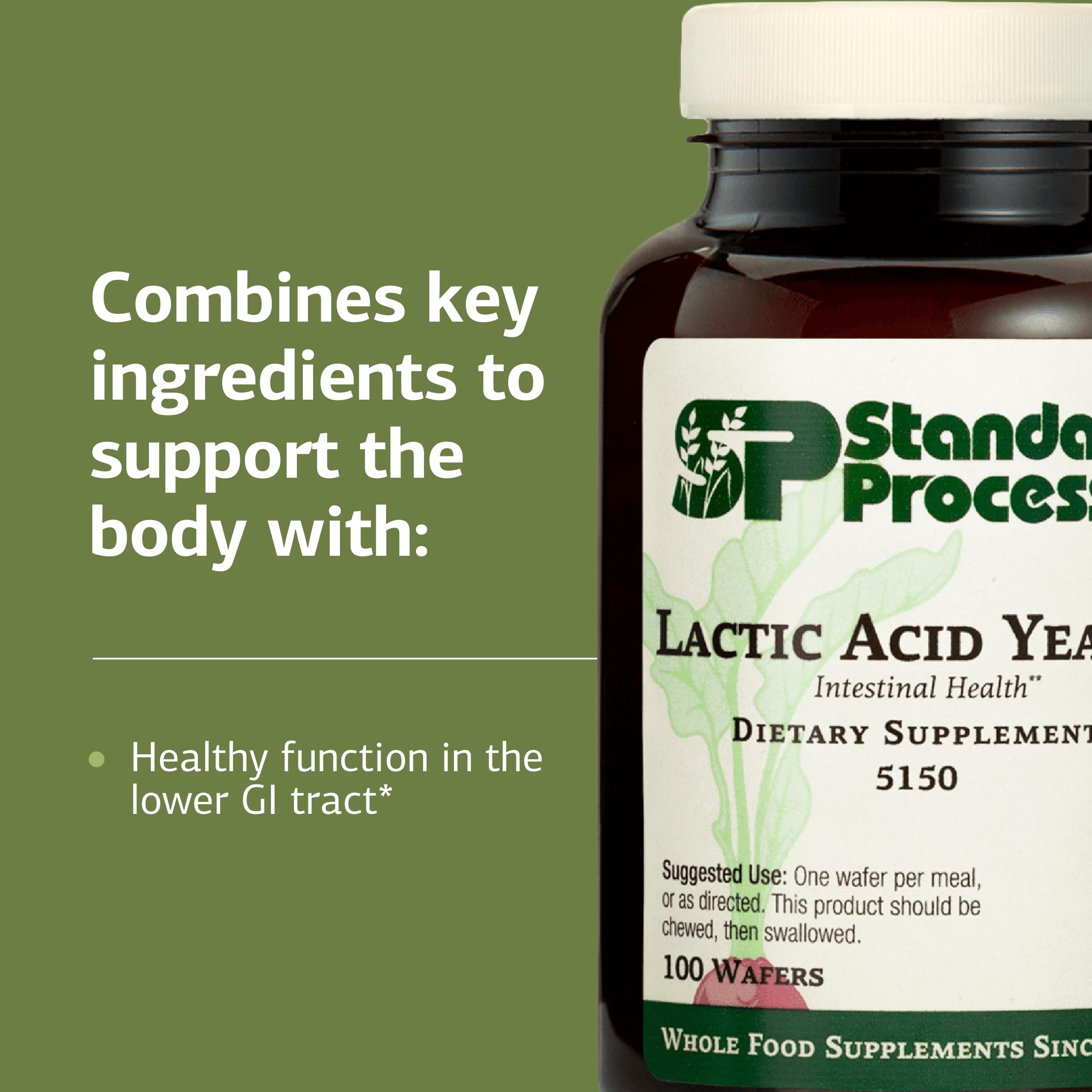 Lactic Acid Yeast wafers dissolving in mouth for quick, palatable consumption.