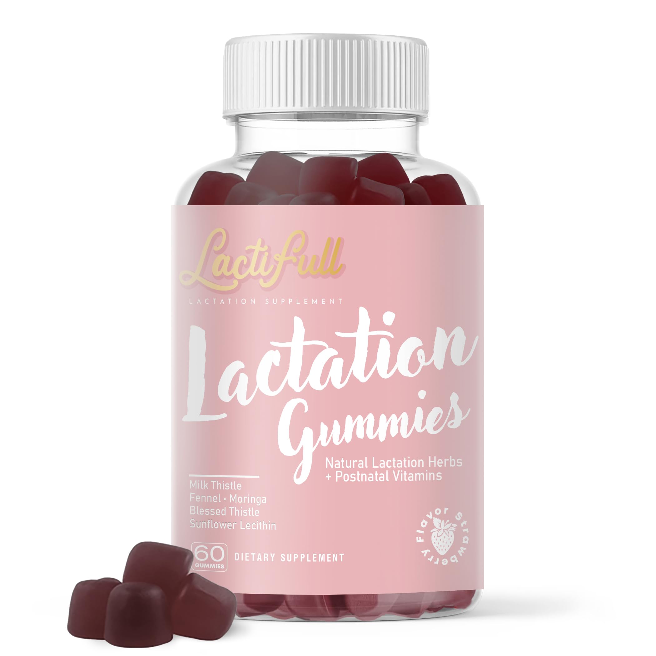 LactiFull Lactation Gummies bottle - front view