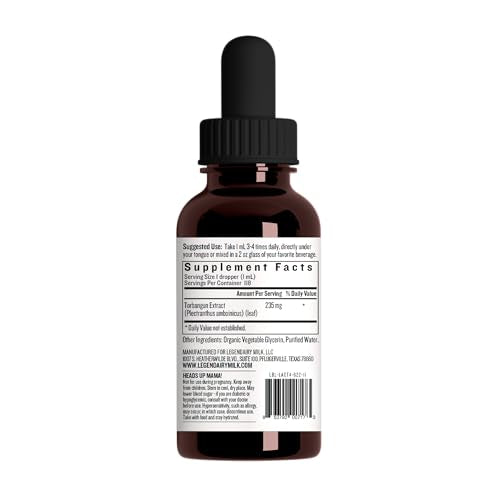 Back view of Legendairy Milk Lactivist Drops bottle