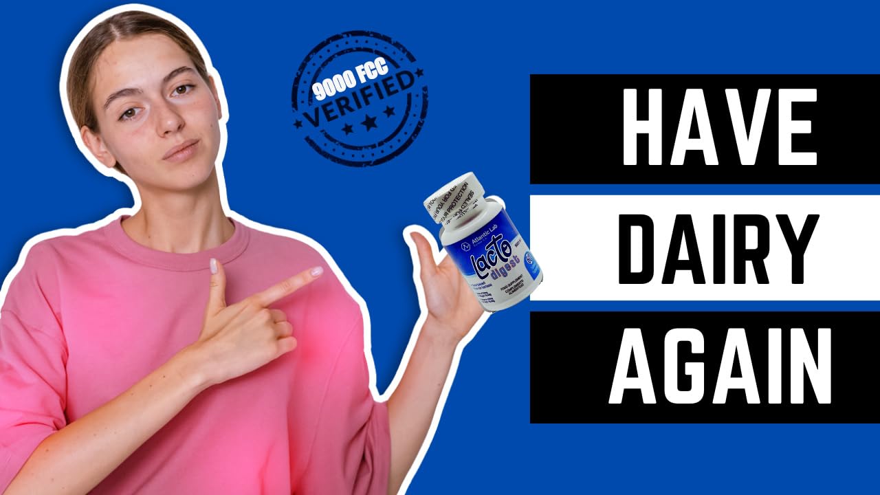 Capsule showing 9000 FCC Lactase Enzyme