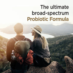 Illustration of probiotic strains Lactobacillus acidophilus, Bifidobacteria, Saccharomyces boulardii