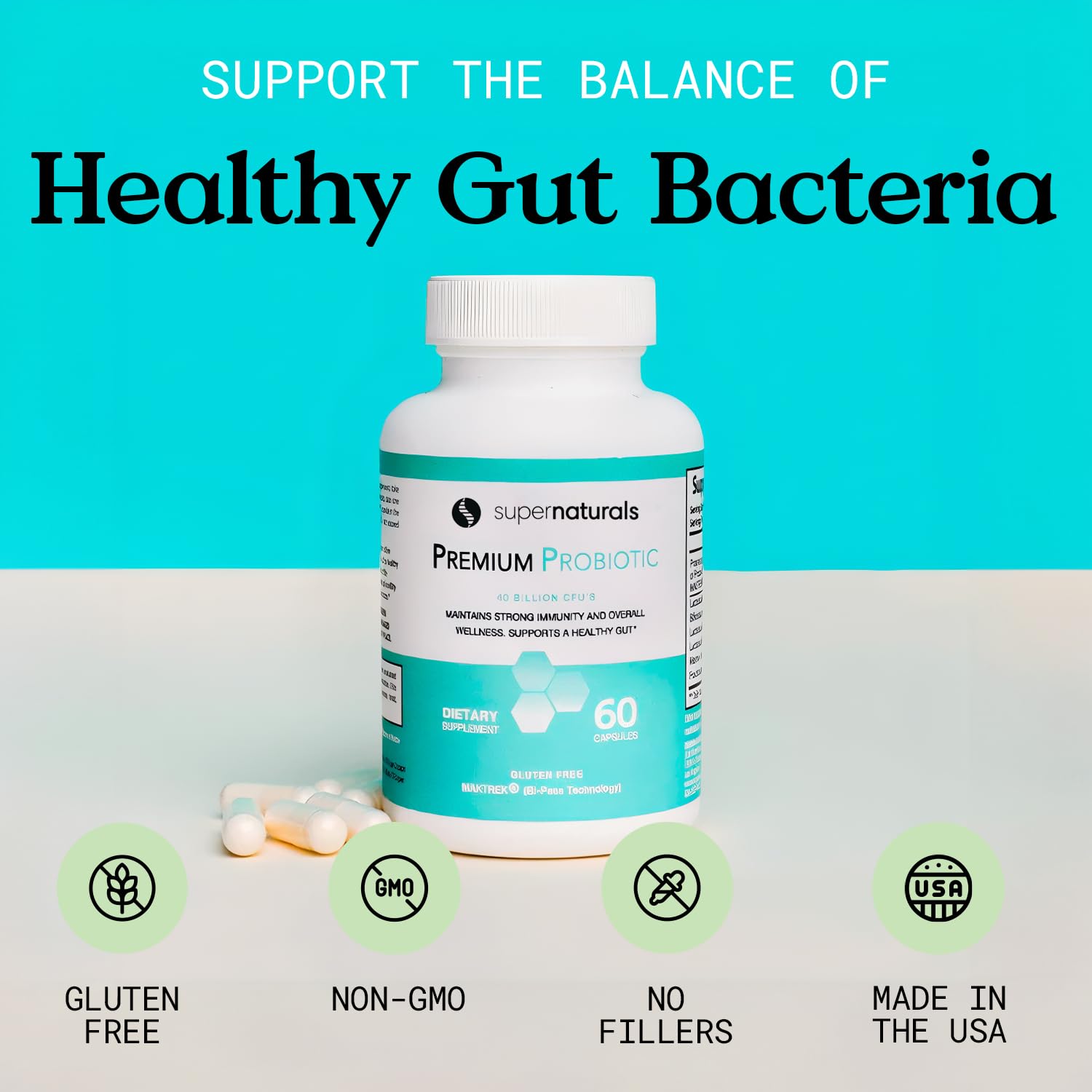 Lactobacillus Acidophilus and Bifidobacterium strains in probiotic blend