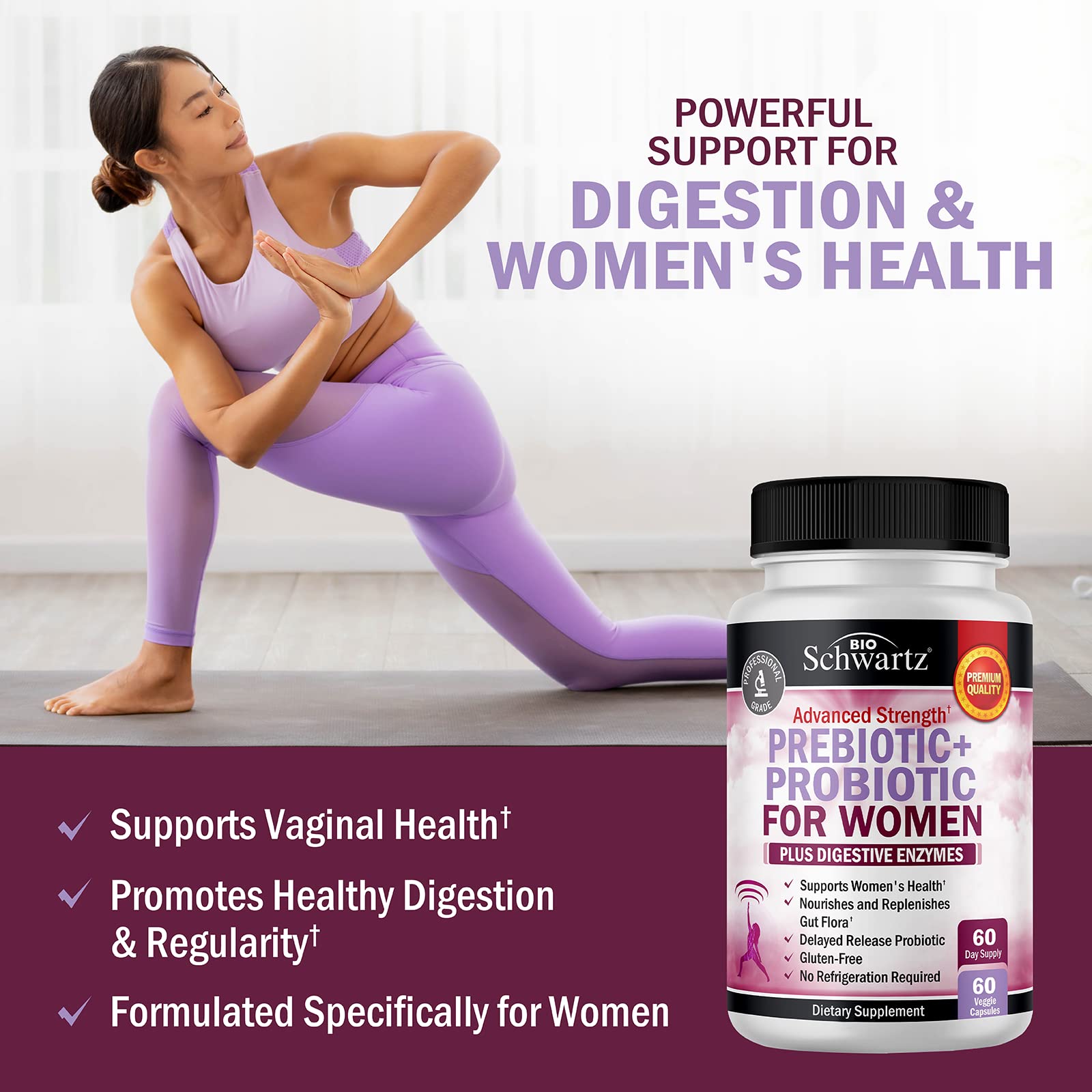 Lactobacillus probiotic strains for women's gut and vaginal health