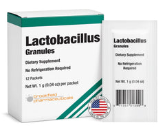 Box of Lactobacillus probiotic packets for women and men