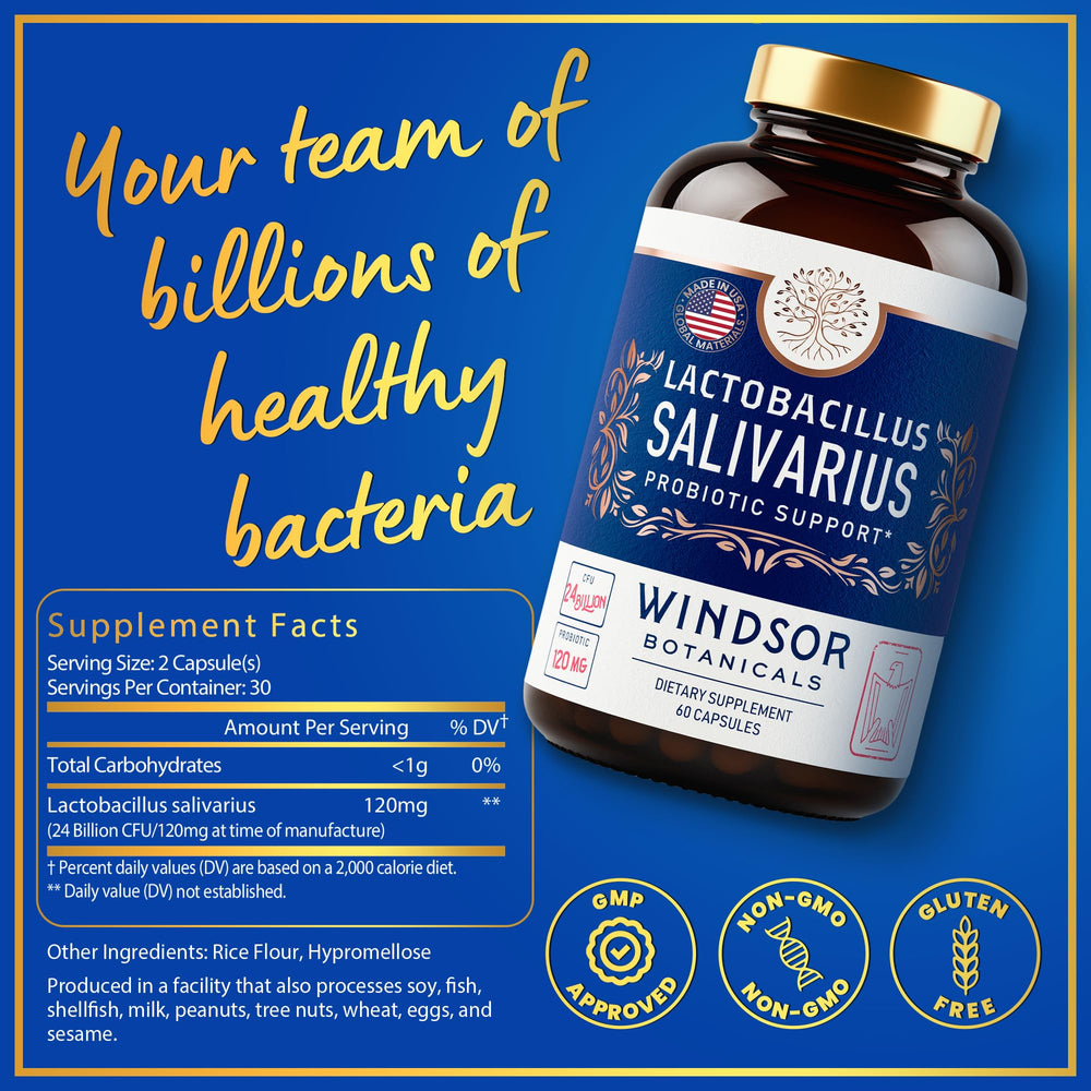 Teeth and gums health concept with probiotic support