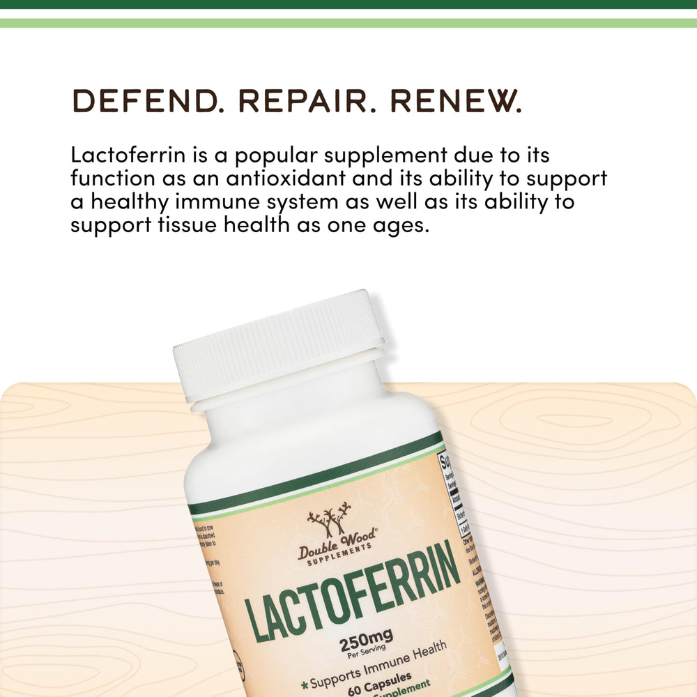 Supplement facts panel for Bioferrin Lactoferrin