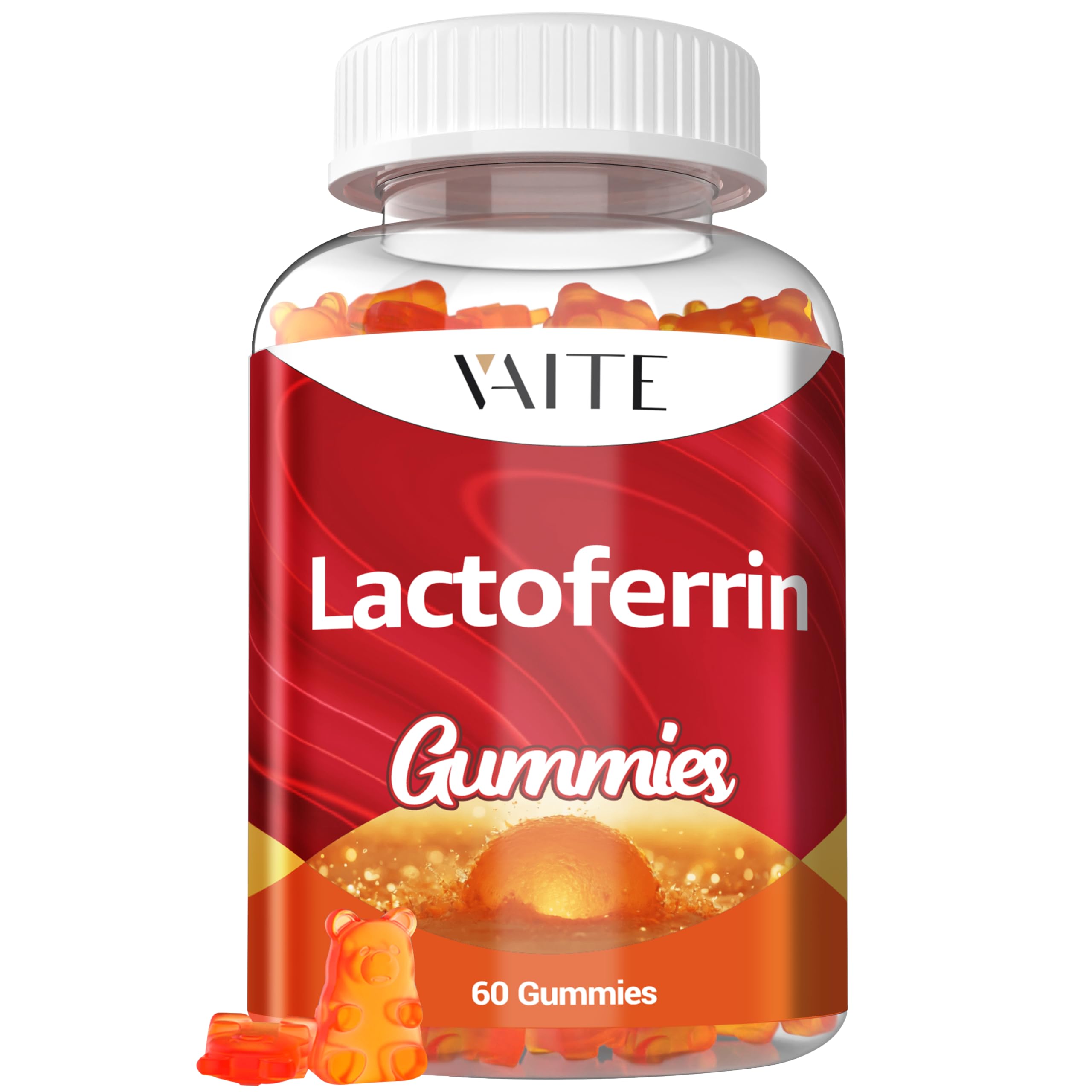 Bottle of Lactoferrin 500mg Gummies for adults