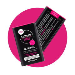 LactoJoy Forte lactase enzyme capsules close-up