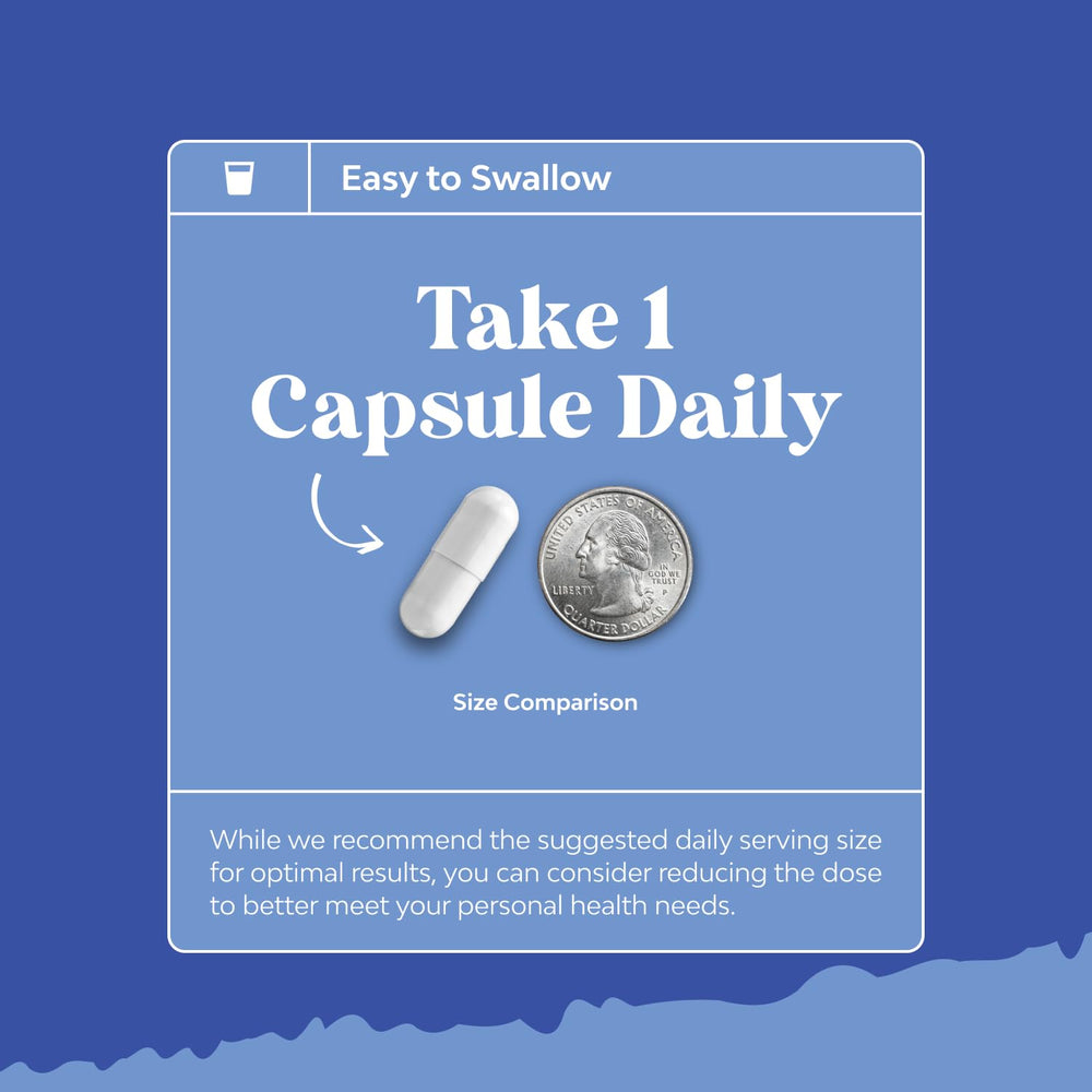 Person taking a dose with meals to aid digestion