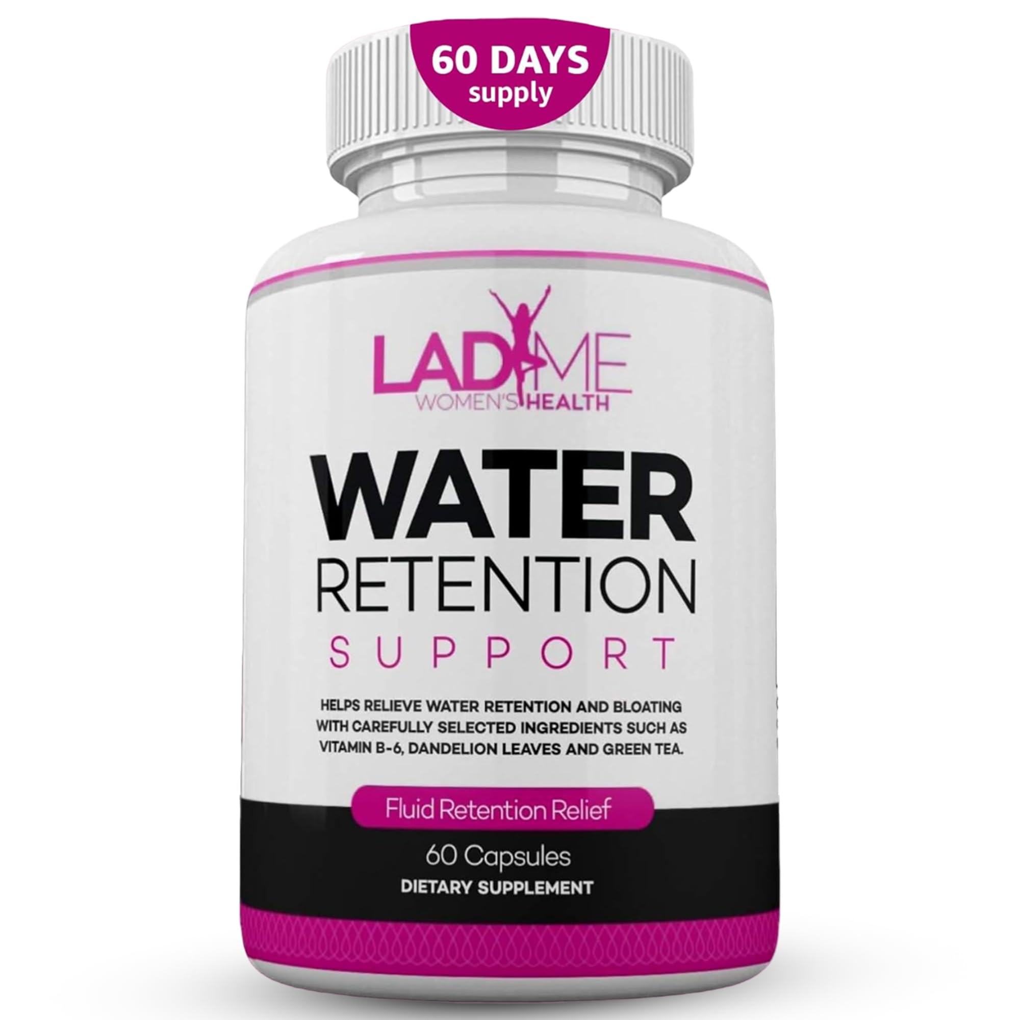LadyMe Water Retention Pills for Women bottle with 60 capsules