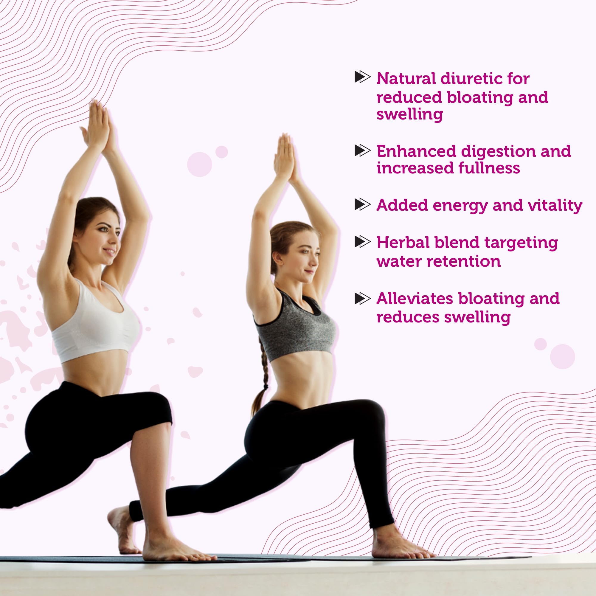 Natural diuretic supplement designed for women's health