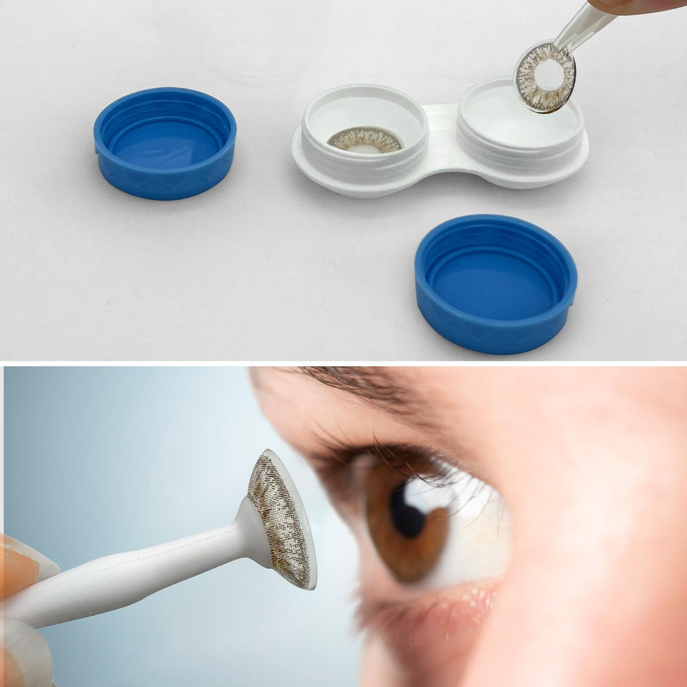 All-in-one travel contact lens kit on the go