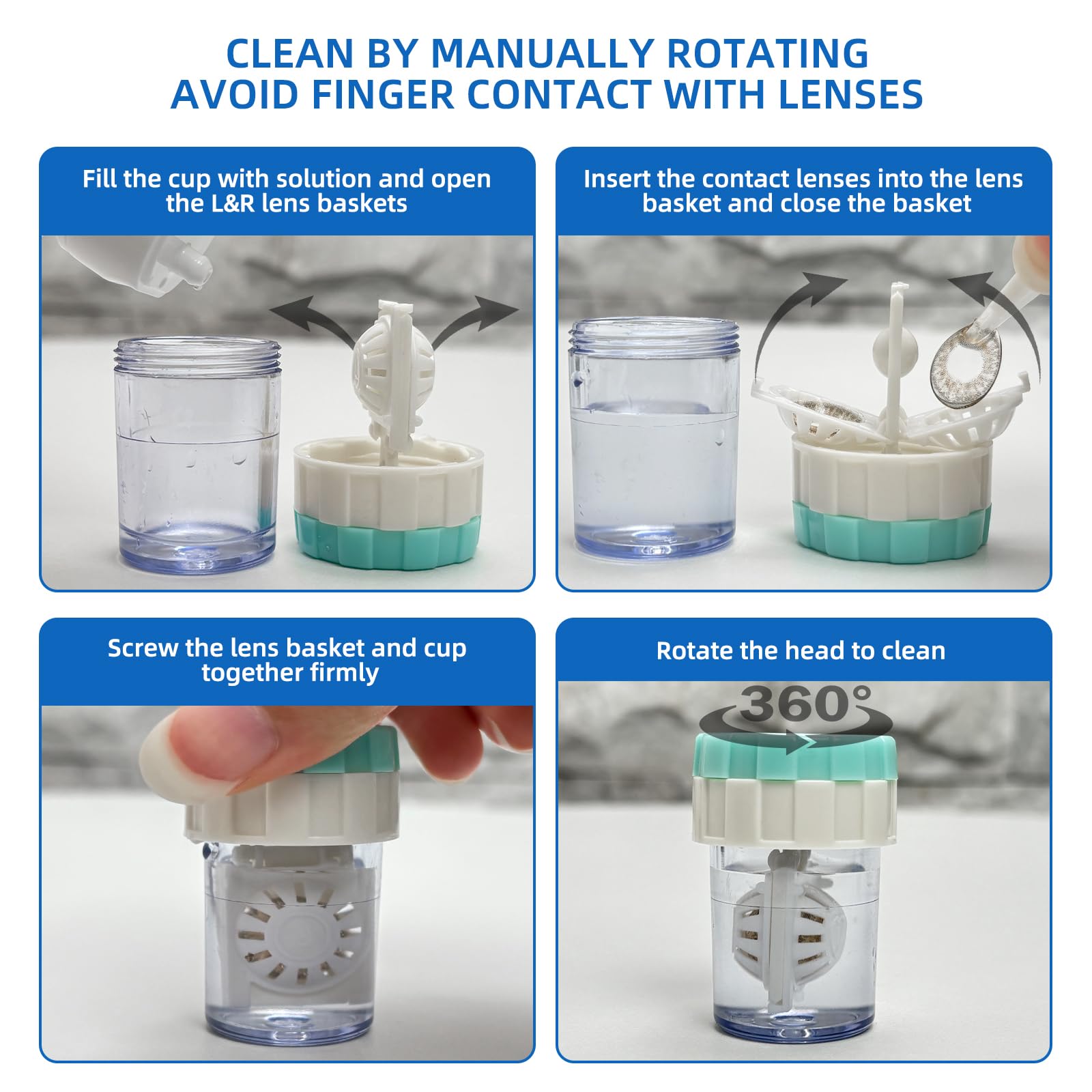 Case with built-in mirror, tweezers and remover tool