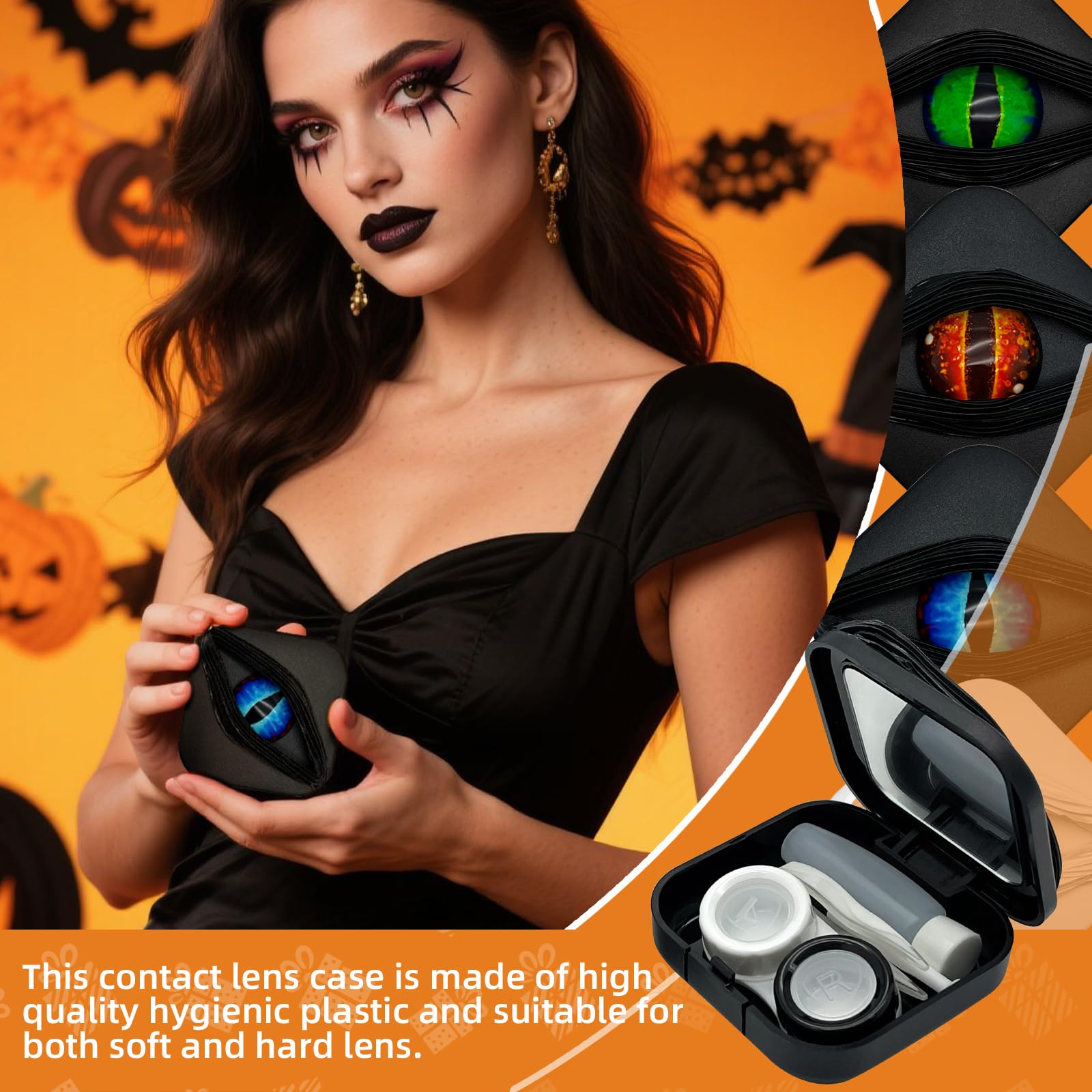 Matte black Halloween design with dragon eye motif