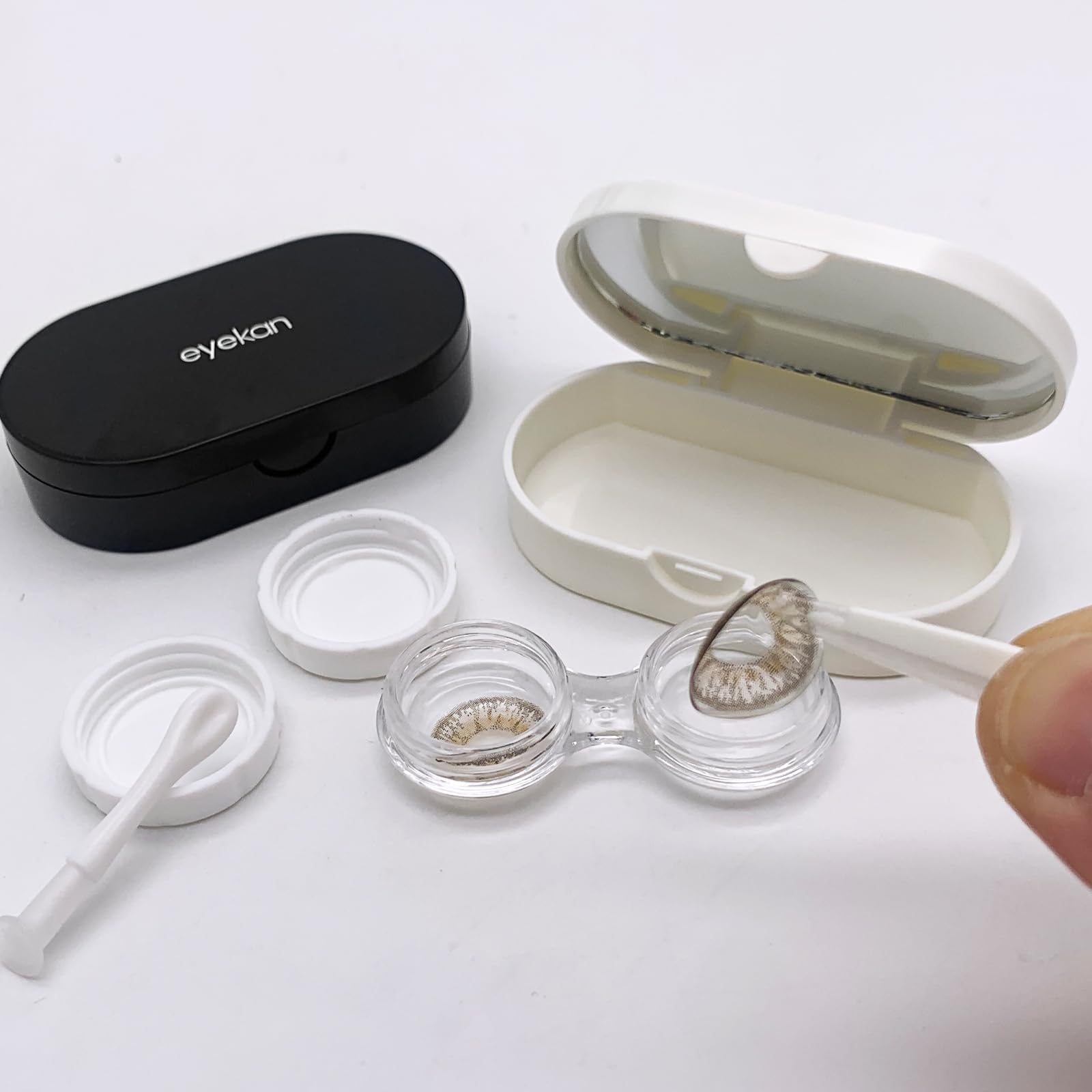 Close-up showing interior wells and dimensions