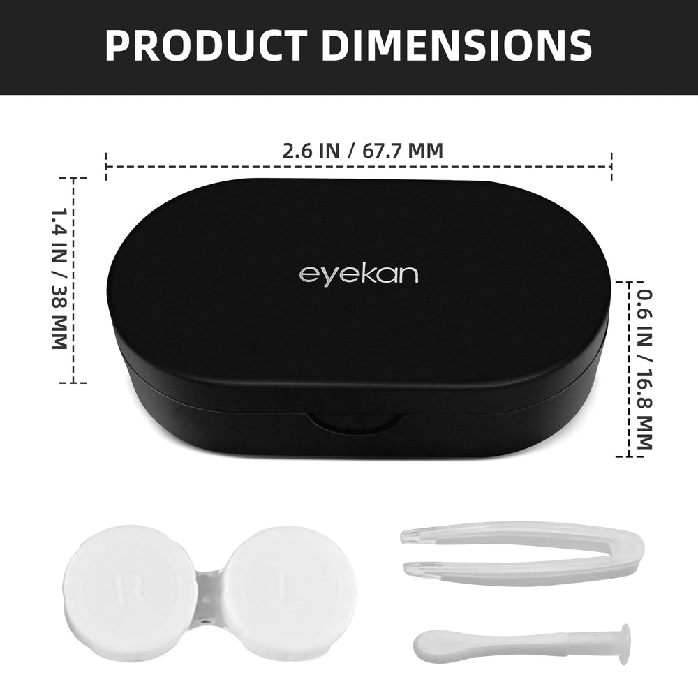 Left and right labeled compartments on lens case