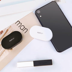 White lens case with built-in mirror