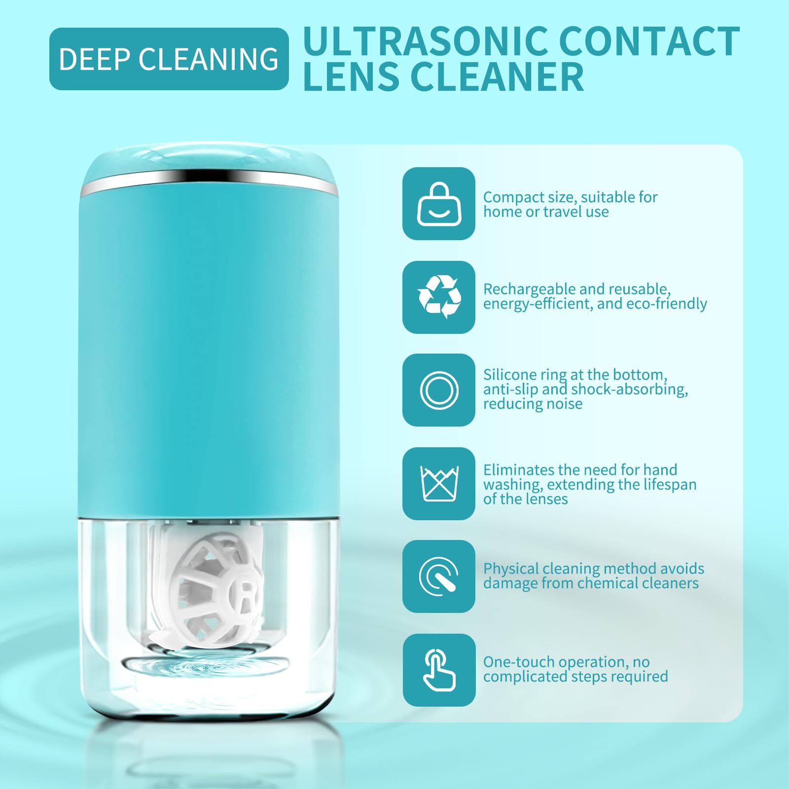 Ultrasonic cleaning LADYPONYCSC contact lens cleaner