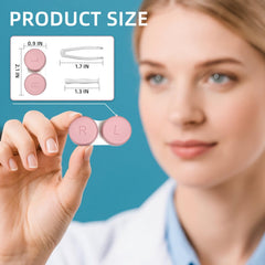 Case with clear L/R markings to prevent lens mix-ups