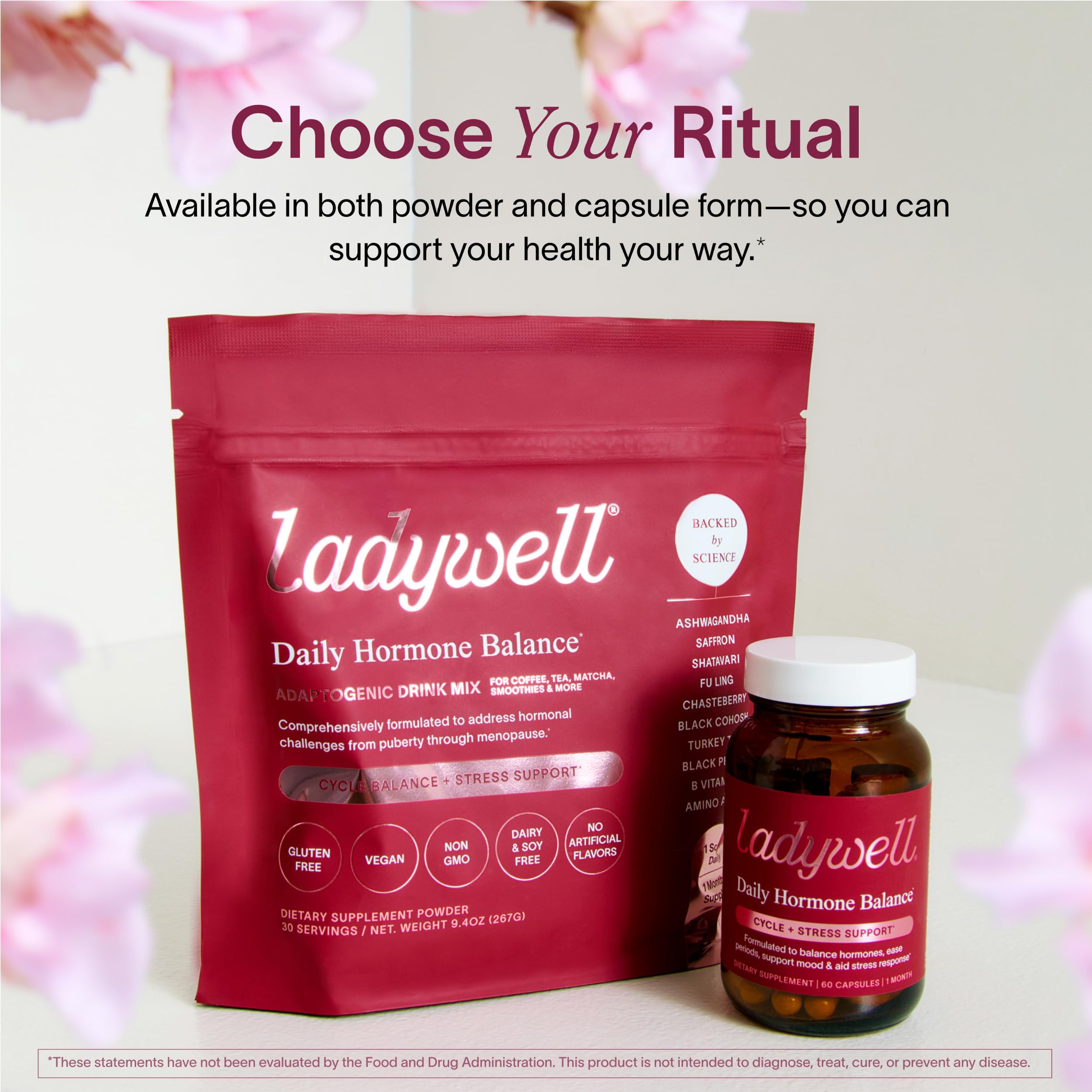 Ladywell daily use capsules serving suggestion