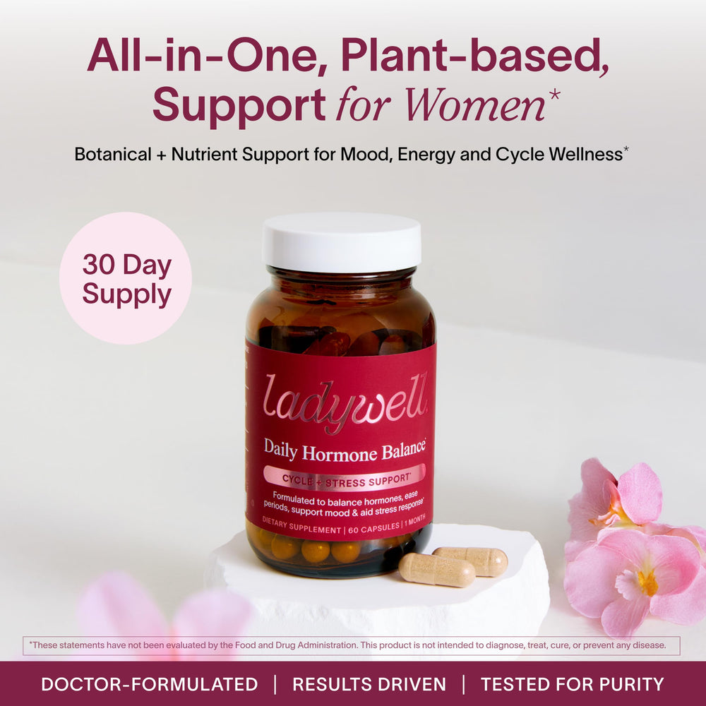 Ladywell Hormone Balance Capsules label close-up