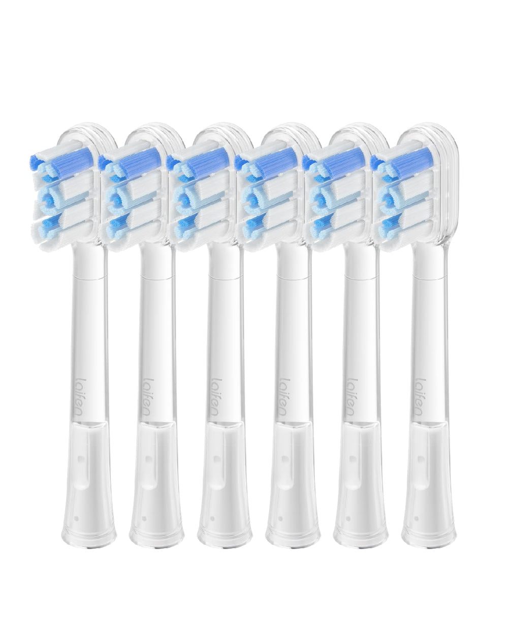 Laifen cushioned toothbrush heads 6-pack – Wave-compatible replacement heads