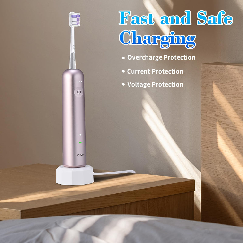 Compact, secure charging connector for Laifen toothbrush
