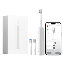 Laifen Wave toothbrush handle in white ABS plastic