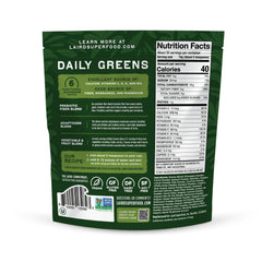 Ingredients list for Laird Prebiotic Daily Greens Powder