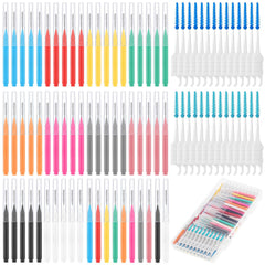 Braces flossers kit with 5 straight toothbrushes in 11 colors and silicone toothpicks