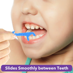 Assorted colors Lakeyface kids flossers laid out