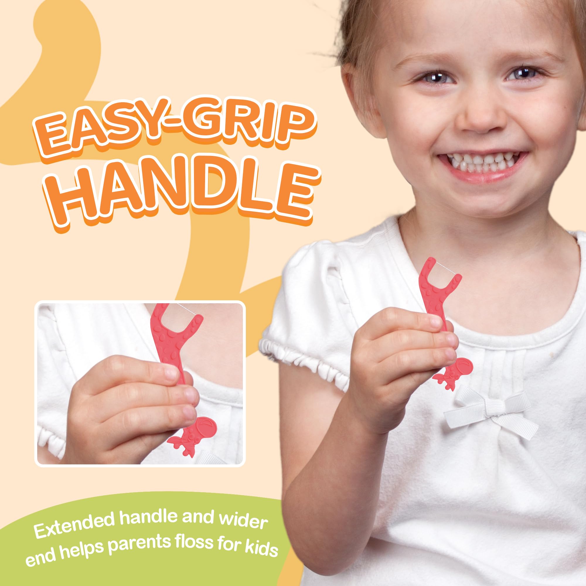 Rose red Lakeyface biodegradable kids flossers