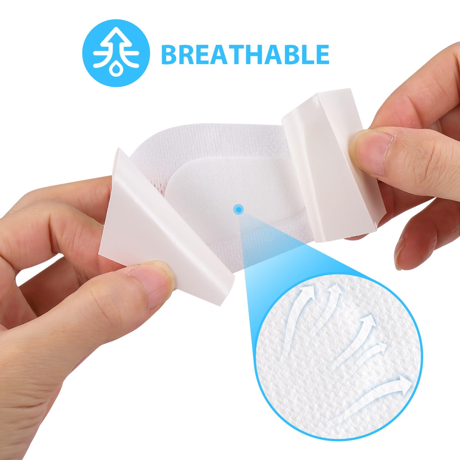 Absorbent pad in eye pads prevents sticking and enhances shading of wounds
