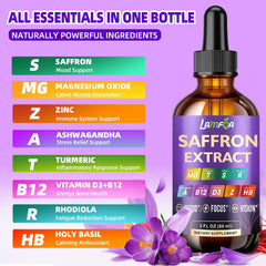 Saffron liquid drops for mood support