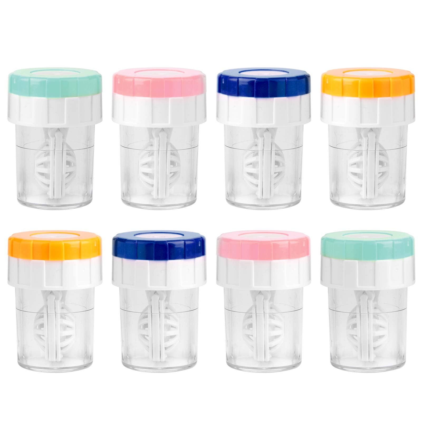 Lamoutor 8Pcs manual contact lens washer set in random colors