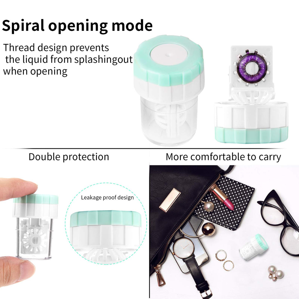 Detergent cover with rotating mechanism for lens cleaning
