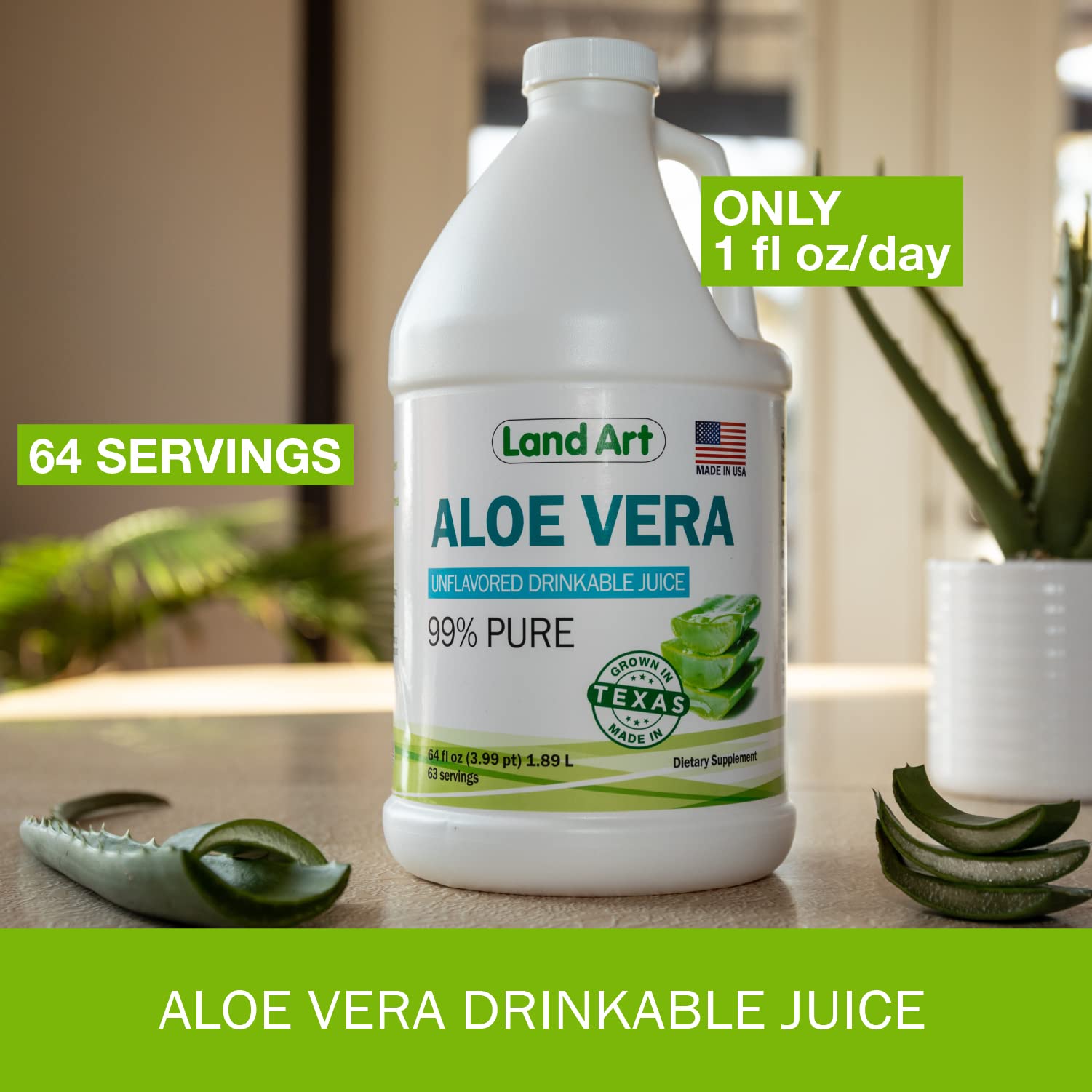 Label highlights 99.7% pure aloe vera and OTCO organic certification