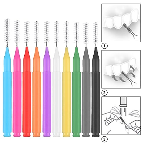 Interdental brush with transparent bottom cap