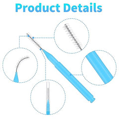 Assorted colors and brush sizes for braces cleaning
