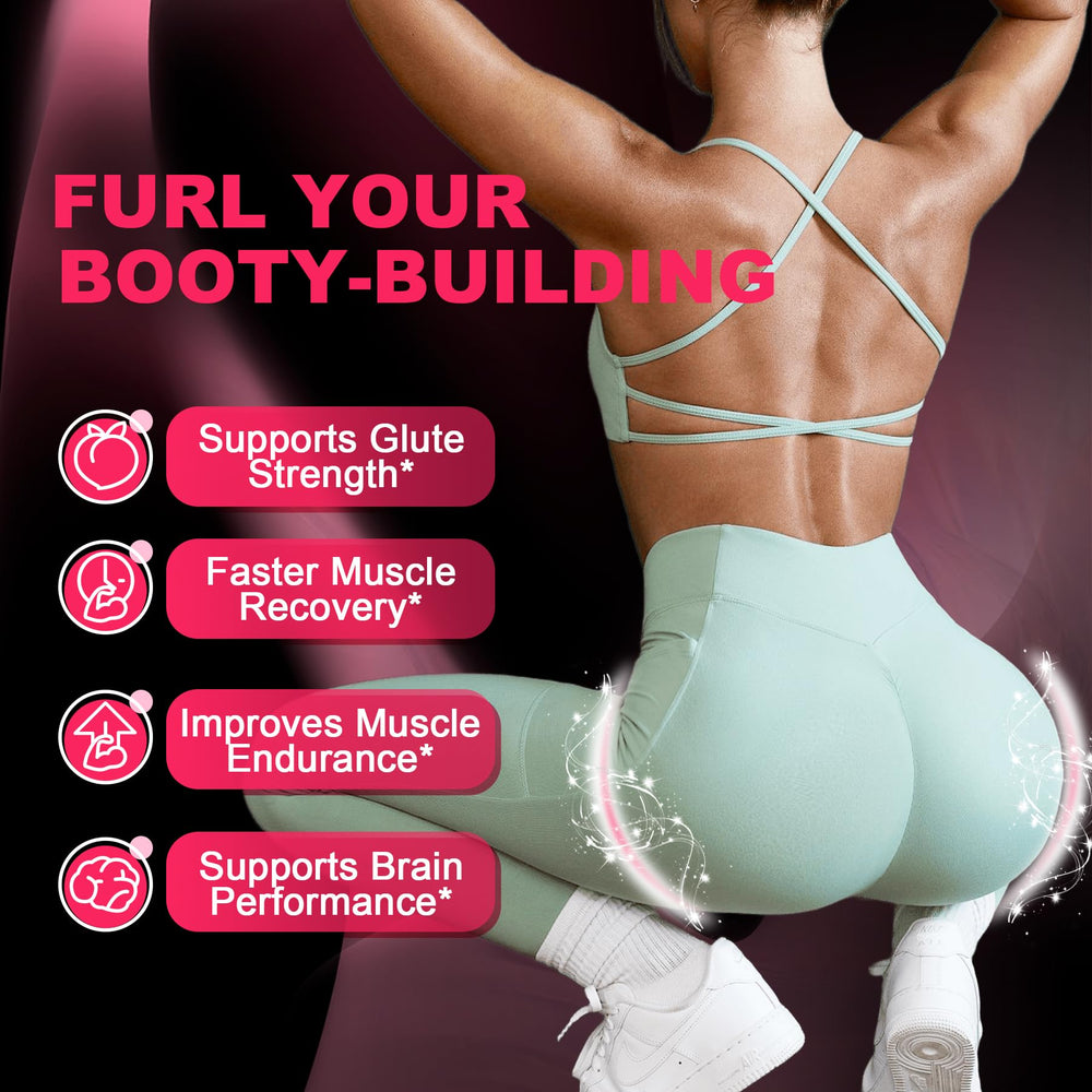 LanranBee Creatine for Women Gummies strawberry flavor on display for an appealing pre-workout option.