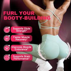 LanranBee Creatine for Women Gummies strawberry flavor on display for an appealing pre-workout option.