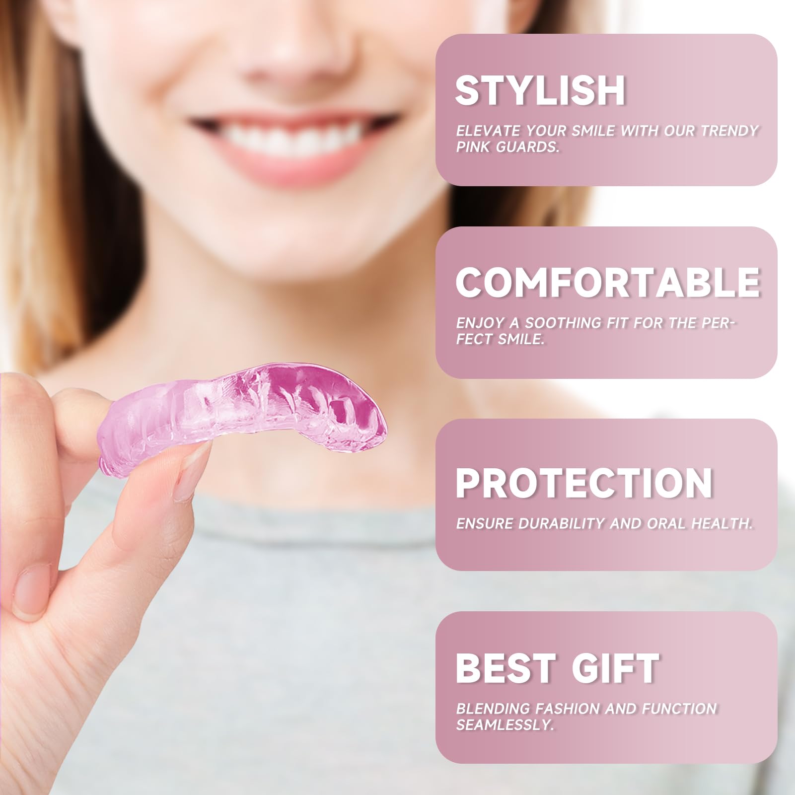 Large pink mouth guard for adult men