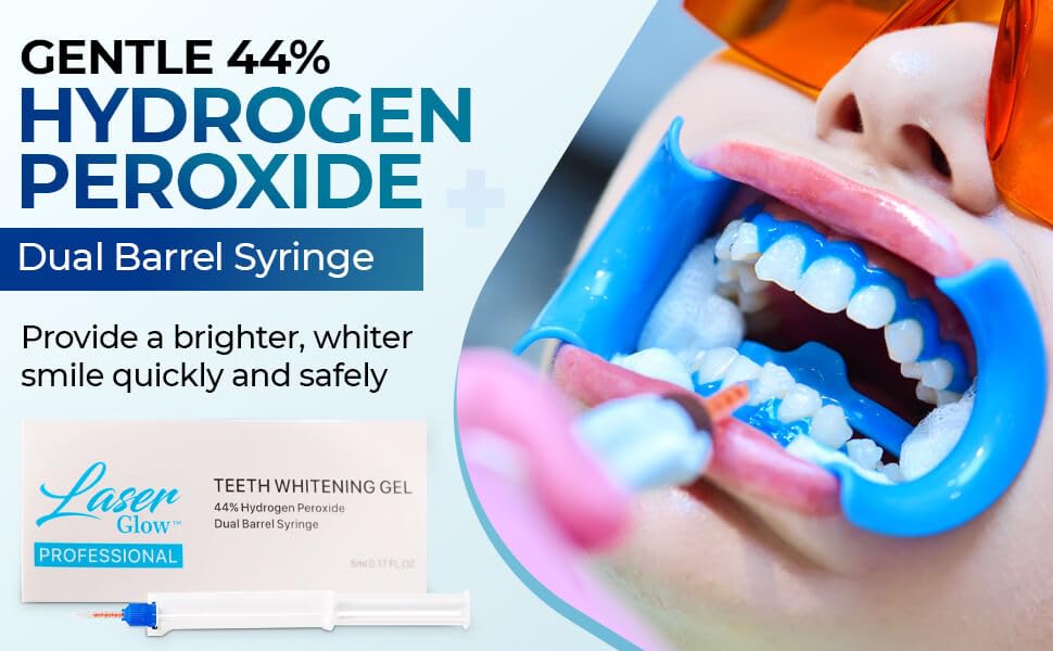 Dual-barrel syringe for precise application of whitening gel