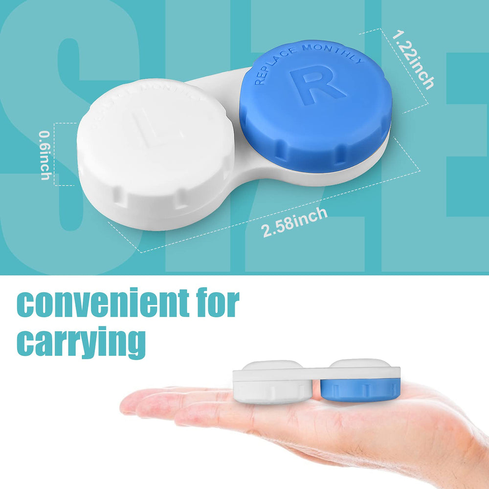 Color-coded left and right engraving on contact lens case to prevent mix-ups