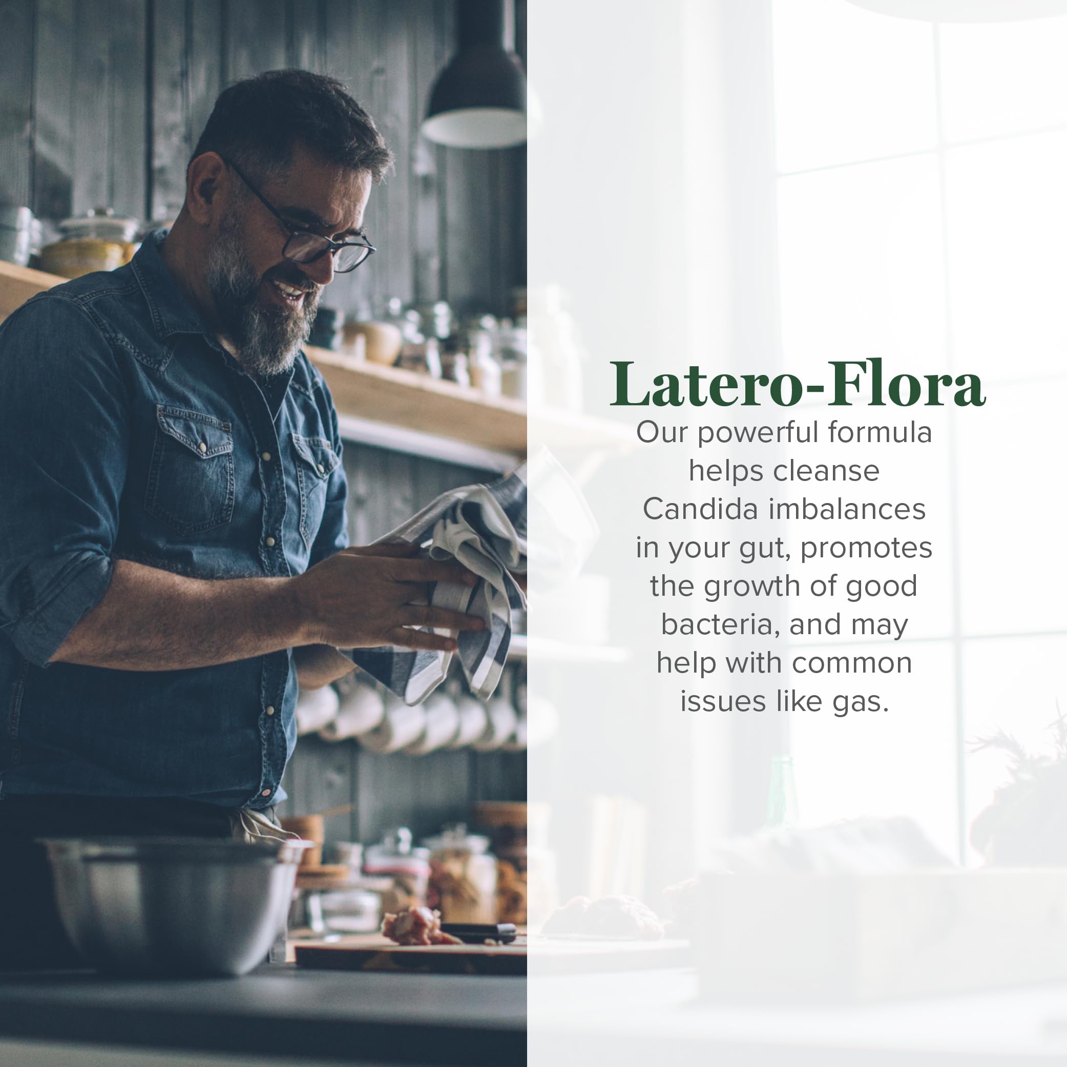 Front view of Latero-Flora Probiotic 60 Count bottle
