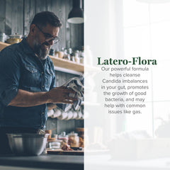 Front view of Latero-Flora Probiotic 60 Count bottle