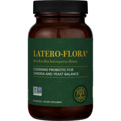 Bottle of Latero-Flora Probiotic 60 Count with product label
