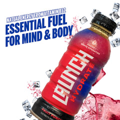 Side view of Launch Hydrate Fruit Punch can
