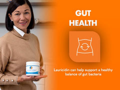 Lauricidin 3000mg per serving label close-up